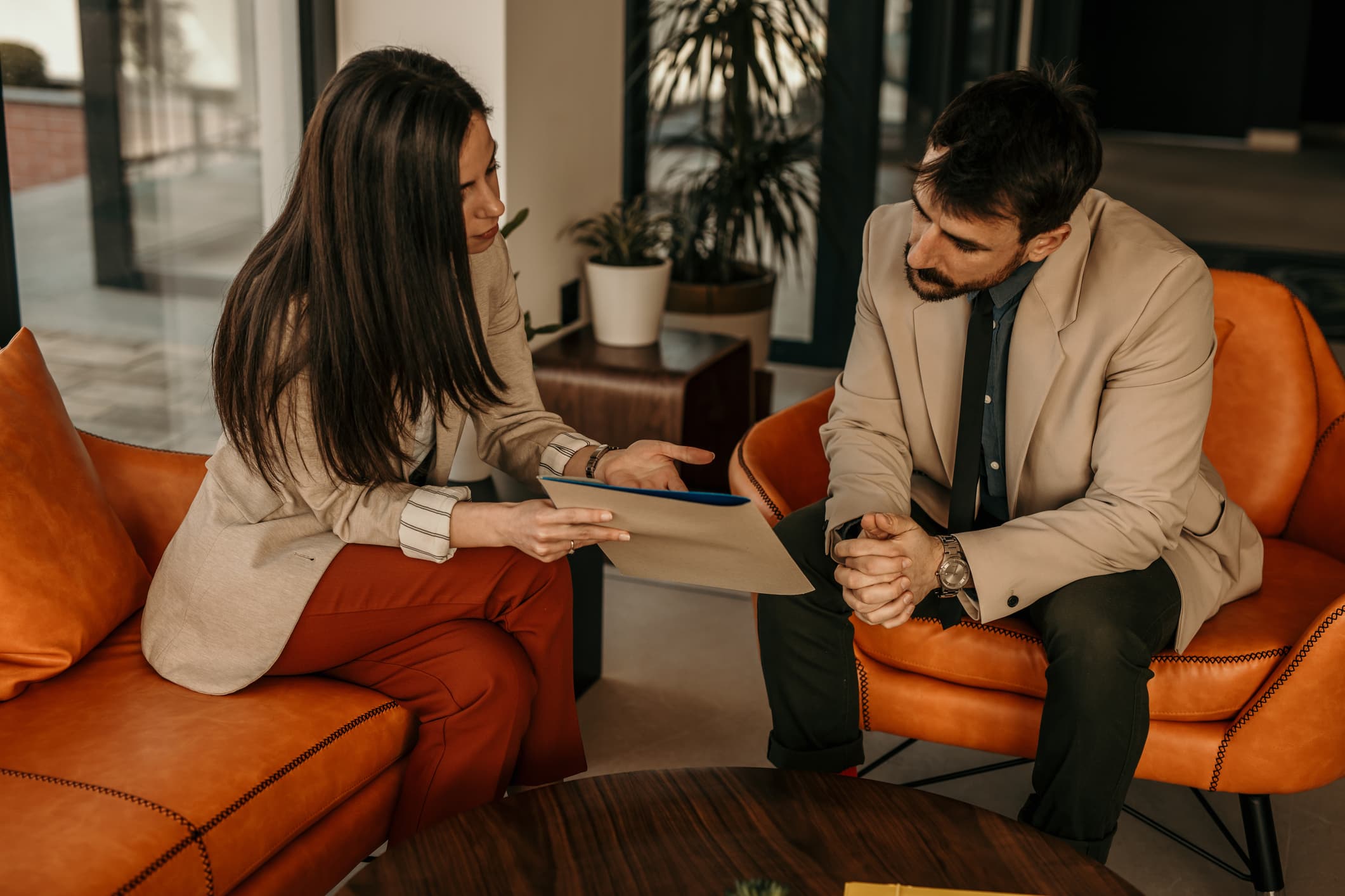 Two women collaborating in an office