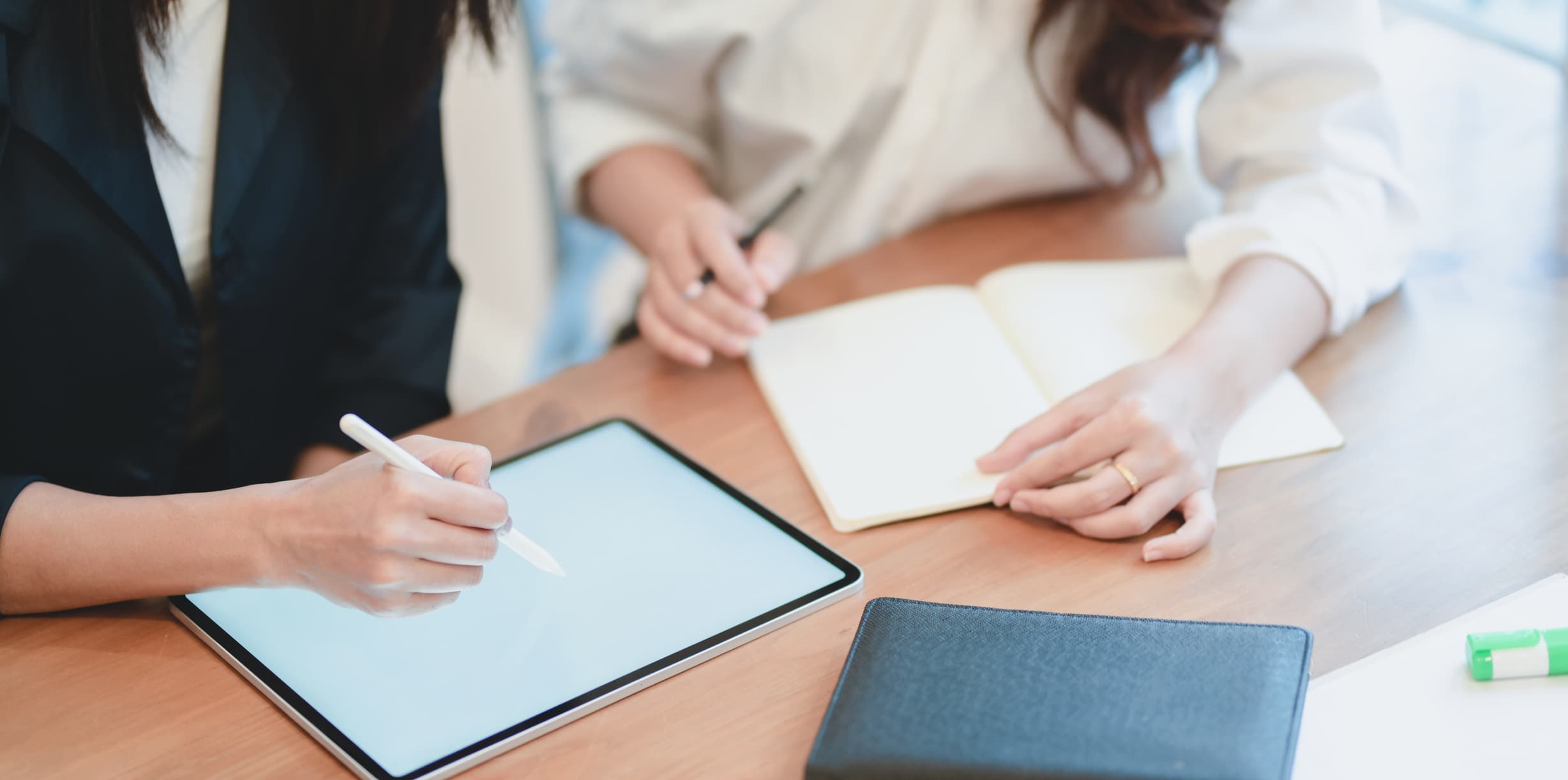 Legal consultation in a modern workspace